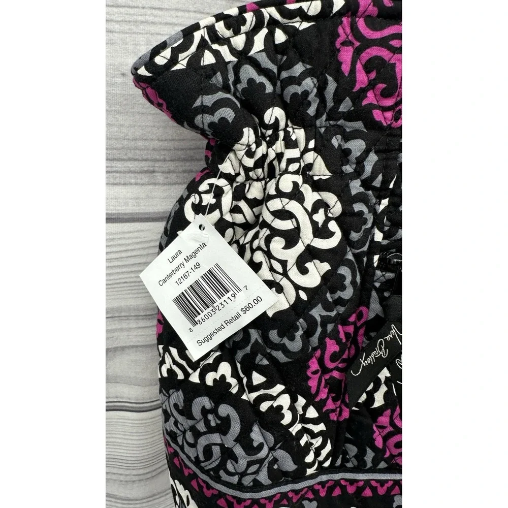 VERA BRADLEY LAURA CANTERBERRY MAGENTA QUILTED TOTE‎ PURSE BAG - NEW WITH TAGS